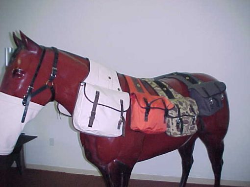 Horse with display saddle bags
