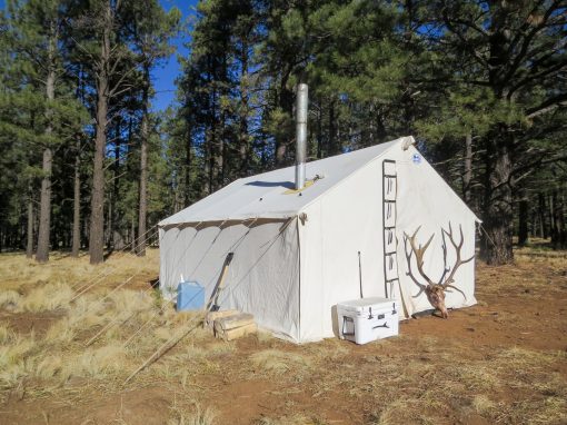 Canvas Wall Tent in the summer
