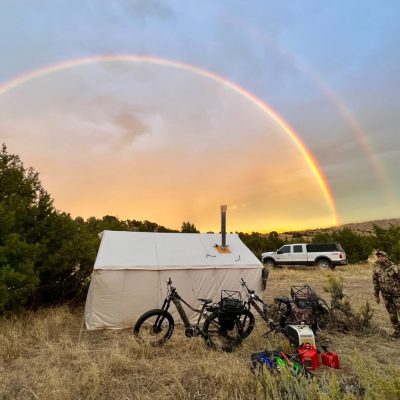 Davis Tent under Rainbow