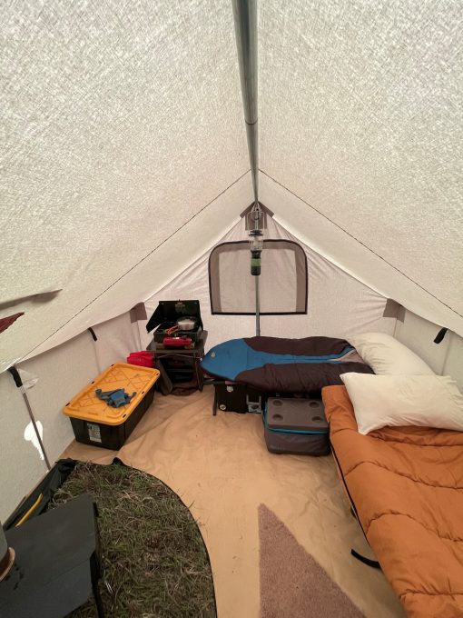 inside a canvas go tent